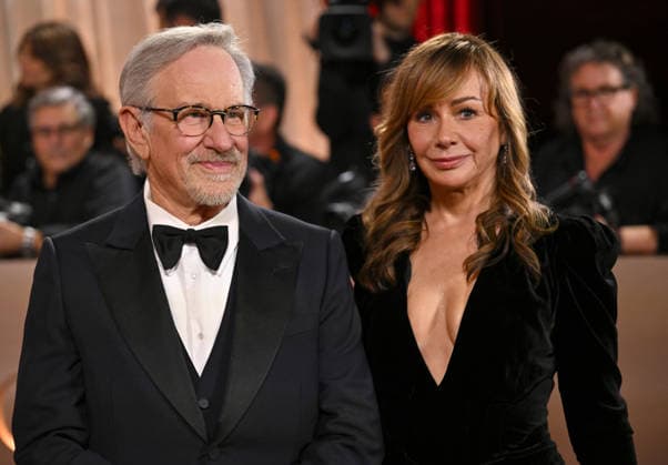 Steven Spielberg and Kristie Macosko attend the 83rd annual Golden Globe Awards at the Beverly Hilton Hotel in Beverly Hills, California on Sunday, January 11, 2026.  LAP20260111499 CHRISxCHEW