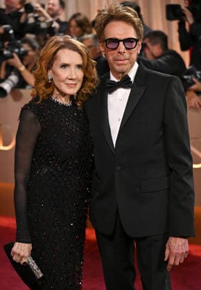 Linda Bruckheimer and Jerry Bruckheimer attend the 83rd annual Golden Globe Awards at the Beverly Hilton Hotel in Beverly Hills, California on Sunday, January 11, 2026.  LAP20260111500 CHRISxCHEW