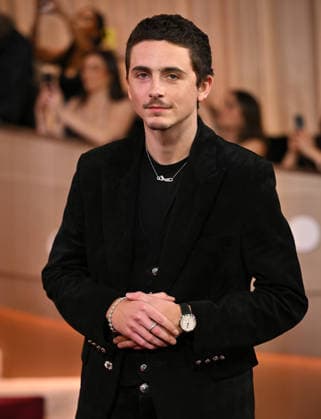 Timothée Chalamet attends the 83rd annual Golden Globe Awards at the Beverly Hilton Hotel in Beverly Hills, California on Sunday, January 11, 2026.  LAP20260111509 CHRISxCHEW