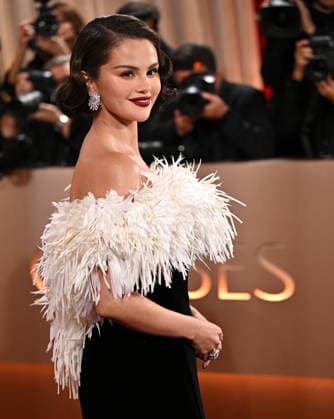 Selena Gomez attends the 83rd annual Golden Globe Awards at the Beverly Hilton Hotel in Beverly Hills, California on Sunday, January 11, 2026.  LAP20260111524 CHRISxCHEW
