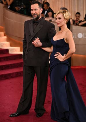 Sara Wells and Noah Wyle attend the 83rd annual Golden Globe Awards at the Beverly Hilton Hotel in Beverly Hills, California on Sunday, January 11, 2026.  LAP20260111570 CHRISxCHEW