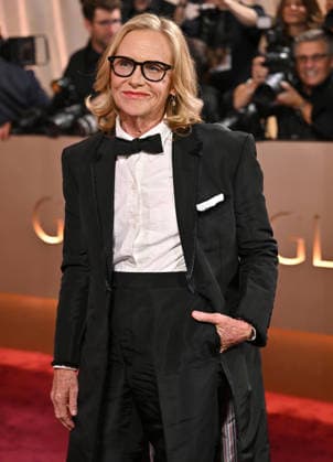 Amy Madigan attends the 83rd annual Golden Globe Awards at the Beverly Hilton Hotel in Beverly Hills, California on Sunday, January 11, 2026.  LAP20260111577 CHRISxCHEW