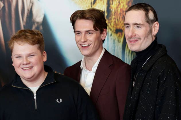 Julius Weckauf, Nevio Wendt and Tim Dünschede at the premiere of the movie Die drei Toteninsel at Mathäser Filmpalast Munich, 11 01 2026 Foto:xN.xKolinzx xFuturexImagex fragezeichen_6147