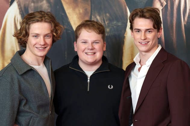 Levi Brandl, Julius Weckauf und Nevio Wendt bei der Premiere des Kinofilms Die drei ??? - Toteninsel im Mathäser Filmpalast. München, 11.01.2026 *** Levi Brandl, Julius Weckauf and Nevio Wendt at the premiere of the movie Die drei Toteninsel at Mathäser Filmpalast Munich, 11 01 2026 Foto:xN.xKolinzx xFuturexImagex fragezeichen_6150
