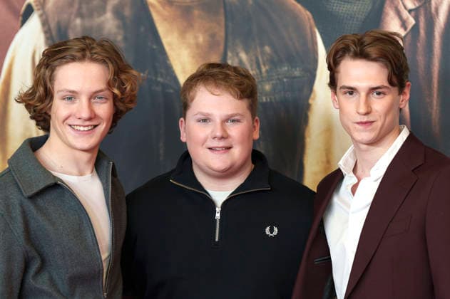 Levi Brandl, Julius Weckauf and Nevio Wendt at the premiere of the movie Die drei Toteninsel at Mathäser Filmpalast Munich, 11 01 2026 Foto:xN.xKolinzx xFuturexImagex fragezeichen_6151
