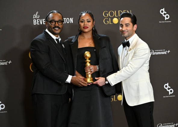 83rd Annual Golden Globes - Press Room Ryan Coogler, Zinzi Coogler and Sev Ohanian in the press room at the 83rd Golden Globe Awards at the Beverly Hilton Hotel on January 11, 2025 in Beverly Hills, CA. Beverly Hills Beverly Hilton Hotel California USA Copyright: xLISAxOConnor AFF-USA.comx