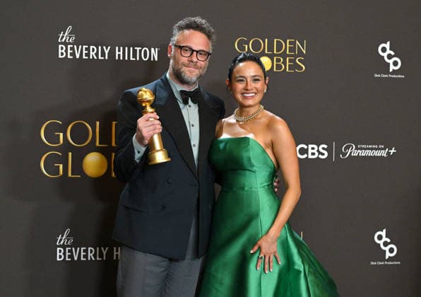 83rd Annual Golden Globes - Press Room Seth Rogen and Chase Sui Wonders in the press room at the 83rd Golden Globe Awards at the Beverly Hilton Hotel on January 11, 2025 in Beverly Hills, CA. Beverly Hills Beverly Hilton Hotel California USA Copyright: xLISAxOConnor AFF-USA.comx