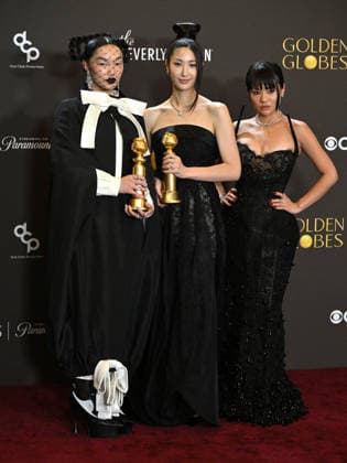 83rd Annual Golden Globes - Press Room Audrey Nuna, EJAE and Rei Ami in the press room at the 83rd Golden Globe Awards at the Beverly Hilton Hotel on January 11, 2025 in Beverly Hills, CA. Beverly Hills Beverly Hilton Hotel California USA Copyright: xLISAxOConnor AFF-USA.comx