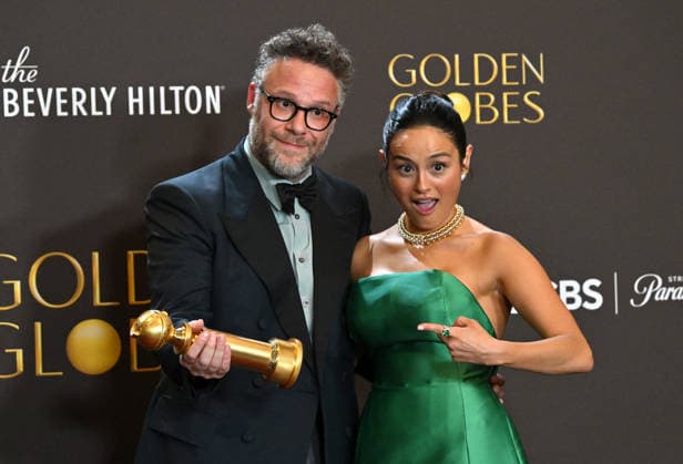 83rd Annual Golden Globes - Press Room Seth Rogen and Chase Sui Wonders in the press room at the 83rd Golden Globe Awards at the Beverly Hilton Hotel on January 11, 2025 in Beverly Hills, CA. Beverly Hills Beverly Hilton Hotel California USA Copyright: xLISAxOConnor AFF-USA.comx