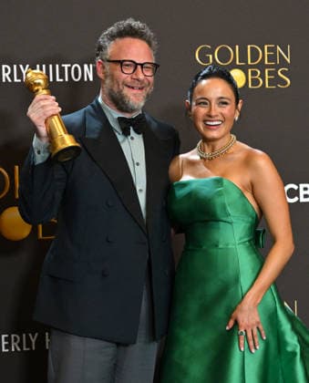 83rd Annual Golden Globes - Press Room Seth Rogen and Chase Sui Wonders in the press room at the 83rd Golden Globe Awards at the Beverly Hilton Hotel on January 11, 2025 in Beverly Hills, CA. Beverly Hills Beverly Hilton Hotel California USA Copyright: xLISAxOConnor AFF-USA.comx