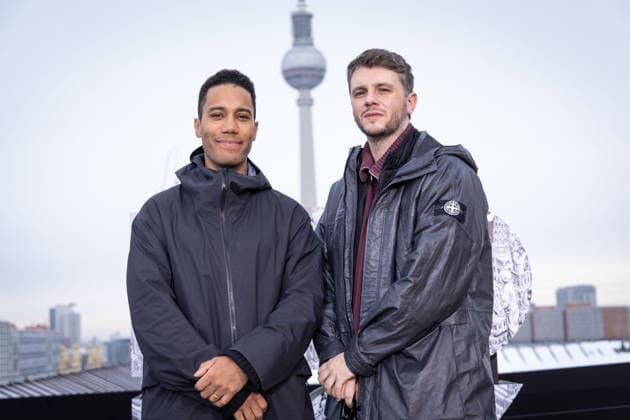 Photocall A KNIGHT OF THE SEVEN KINGDOMS Mickey Down Co Creator Writer Director Executive Producer Konrad Kay Co Creator Writer Director Executive Producer Photocall A KNIGHT OF THE SEVEN KINGDOMS on the roof of the Humboldt Forum in Berlin Date 12 01 2026 Copyright: xEventpressxFuhrx
