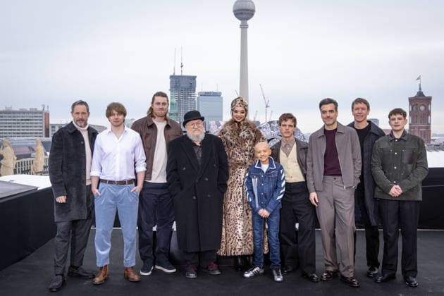 Photocall A KNIGHT OF THE SEVEN KINGDOMS George R R Martin Writer Executive Producer ra Parker Co Creator Showrunner Executive Producer Peter Claffey Dunk Dexter Sol Ansell Egg Sam Spruell Maekar Targaryen Finn Bennett Aerion Targaryen Bertie Carvel Copyright: xEventpressxFuhrx