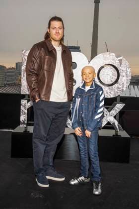abb Peter Claffey and Dexter Sol Ansell at the photocall for the launch of HBO Max A Knight of the Seven Kingdoms of the US fantasy series mein munus Grad on the wintry roof terrace of the Humboldt Forum Berlin on 12 01 2026 Berlin Germany