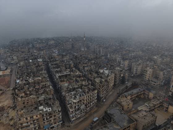 Destruction revealed in Sheikh Maqsoud neighborhood aftermath of the clashes ALEPPO, SYRIA - JANUARY 12: A view of the destruction aftermath of the clashes in Sheikh Maqsoud, the last neighborhood cleared of SDF (Syrian Democratic Forces) in Aleppo, Syria on January 12, 2026. Izz Aldien Alqasem Anadolu Halep Syria. Editorial use only. Please get in touch for any other usage.  Copyright: x2026xAnadoluxIzzxAldienxAlqasemx