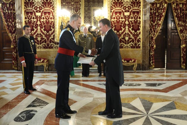 The King receives the Letters of Credence of the new ambassadors King Felipe VI i receives the Letters of Credence of the Ambassador of Hungary, Pál György Habsburg Lothringen d , at the Royal Palace in Madrid, on January 12, 2026, in Madrid Spain The King receives today the Letters of Credence of the new ambassadors of Finland, El Salvador, India, United Arab Emirates, Lebanon, Ukraine and Hungary 12 JANUARY 2026 ROYAL HOUSE AMBASSADORS CREDENTIAL LETTERS Alejandro Martínez Vé Madrid Madrid Madrid Spain Copyright: xAlejandroxMartinezxVÃ lezx 7212848