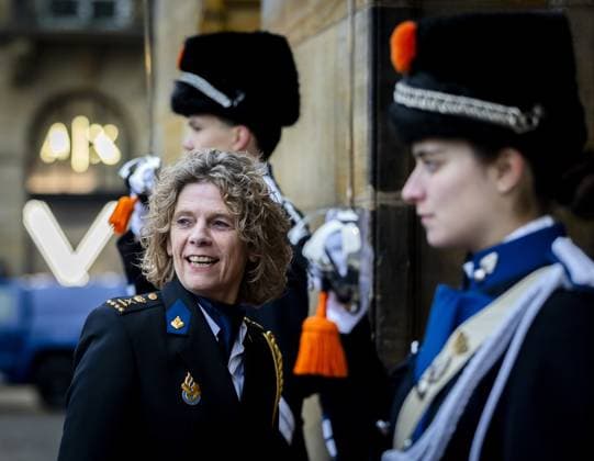 AMSTERDAM Janny Knol, Chief of the National Police, arrives at the Royal Palace for the traditional New Year s reception by King Willem-Alexander and Queen Maxima. The royal couple will receive several hundred guests from politics and public administration, and from various sectors of Dutch society. REMKO DE WAAL ANP netherlands out - belgium out  Copyright: xx x547301139x originalFilename: 547301139.jpg