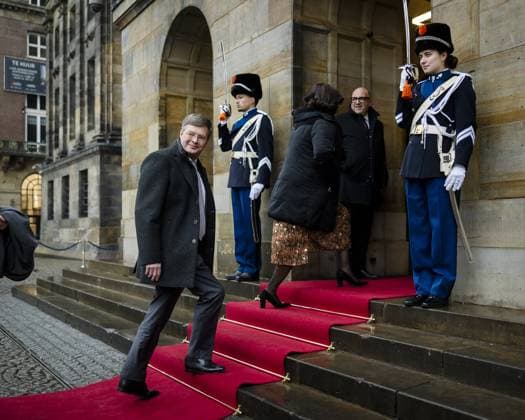 AMSTERDAM Former Prime Minister Jan-Peter Balkenende arrives at the Royal Palace for the traditional New Year s reception by King Willem-Alexander and Queen Maxima. The royal couple will receive several hundred guests from politics and public administration, and from various sectors of Dutch society. REMKO DE WAAL ANP netherlands out - belgium out  Copyright: xx x547305788x originalFilename: 547305788.jpg