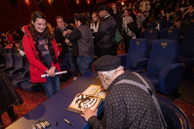 Fan event A KNIGHT OF THE SEVEN KINGDOMS George R R Martin Writer Executive Producer signs autographs for fans Fan event Reading and Q A Script to Screen of A KNIGHT OF THE SEVEN KINGDOMS at the Delphi Cinema in Berlin Date 12 01 2026 Copyright: xEventpressxFuhrx