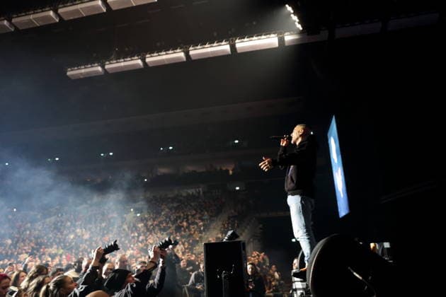 Anis Ferchichi alias Bushido at a concert in the Uber Arena in Berlin, January 12, 2026 Bushido concert Berlin