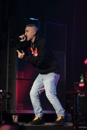 Anis Ferchichi alias Bushido at a concert in the Uber Arena in Berlin, January 12, 2026 Bushido concert Berlin