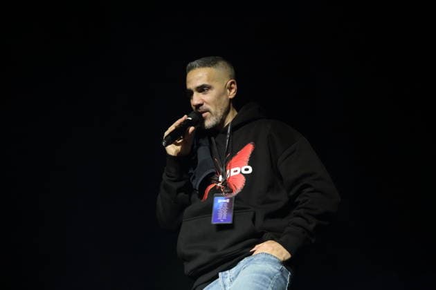 Anis Ferchichi alias Bushido at a concert in the Uber Arena in Berlin, January 12, 2026 Bushido concert Berlin