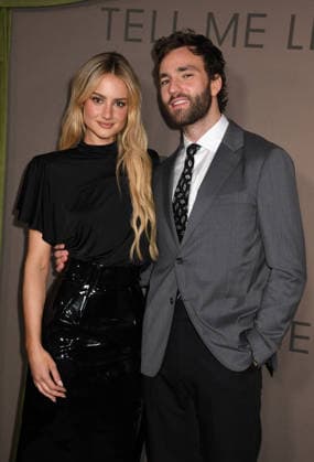 NEW YORK, NY - JANUARY 12: Grace Van Patten and Jackson White at Hulu™s Season 3 Tell Me Lies red carpet and Tastemaker event on January 12, 2026 at The Corner Store in New York City. Copyright: xMediaPunchx