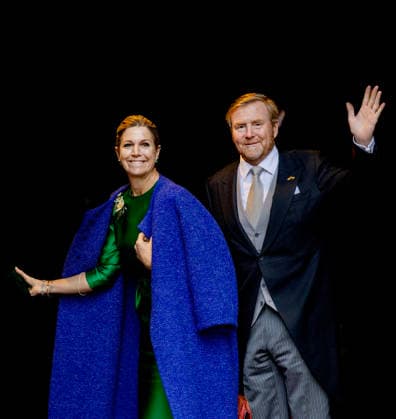 13-01-2026 Amsterdam Queen Maxima and King Willem-Alexander arriving for the new years reception for the Corps Diplomatique at the royal palace in Amsterdam. Â  Copyright: xPPEx