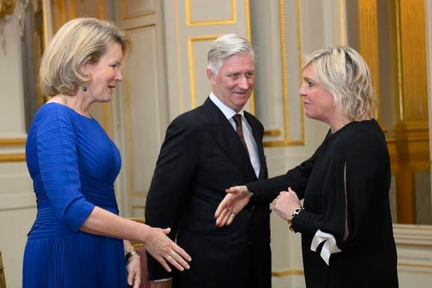 The King and Queen Of Belgium Receive The Leaders Of The European Institutions BRUSSELS, BELGIUM - JANUARY 13 : King Philippe of Belgium and Queen Mathilde of Belgium pictured receiving Hilde Vautmans , on January 13, 2026 in Brussels, Belgium, 13 01 2026 Brussels Belgium  Copyright: xPhilipxReynaersx