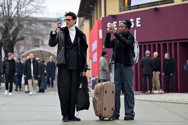 Foto IPP - Lisa Guglielmi Gruppo Editoriale LiveMedia Florence 13 01 2026 Nella foto: Fashion people at Pitti Immagine Uomo 109 Italy Photo Press - World Copyright Pitti Immagine Uomo 109 News 