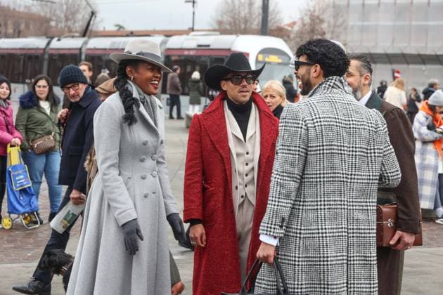 Florence. Opening of Pitti Immagine 109 Fashion and Economy. Photo by Giuseppe Cabras New Press Photo  Copyright: x xipa-agency.netx xNewxPressxPhotox IPA_Agency_IPA70014114