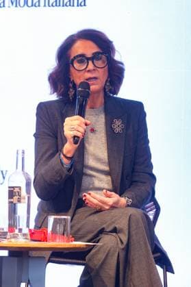 Florence. Opening of Pitti Immagine 109 Fashion, Economy. Pictured: Annalisa Reni, Unicredit Giuseppe Cabras New Press Photo  Copyright: x xipa-agency.netx xNewxPressxPhotox IPA_Agency_IPA70014176