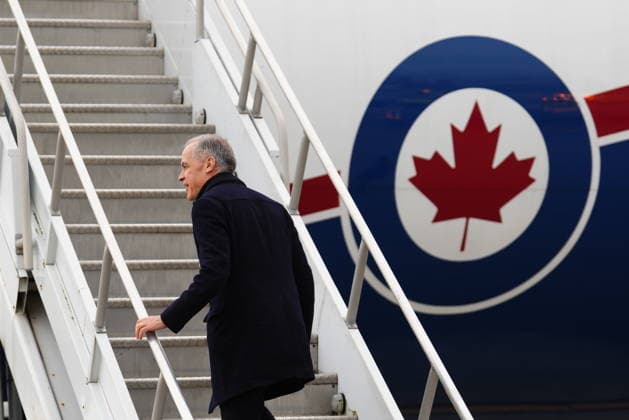 January 13, 2021, Richmond, Bc, Canada: Prime Minister Mark Carney departs Vancouver International Airport, in Richmond, B.C., on Tuesday, Jan. 13, 2026, on a nine-day trip to China, Qatar and Switzerland. Richmond Canada  - ZUMAc35_ 20210113_zaf_c35_167 Copyright: xSeanxKilpatrickx