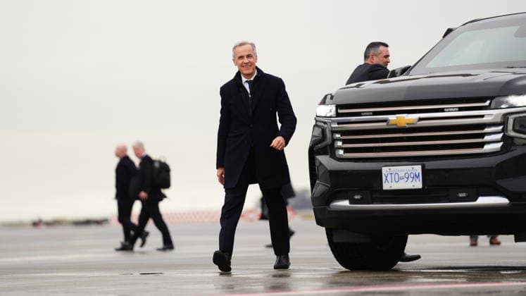 January 13, 2021, Richmond, Bc, Canada: Prime Minister Mark Carney departs Vancouver International Airport, in Richmond, B.C., on Tuesday, Jan. 13, 2026, on a nine-day trip to China, Qatar and Switzerland. Richmond Canada  - ZUMAc35_ 20210113_zaf_c35_168 Copyright: xSeanxKilpatrickx