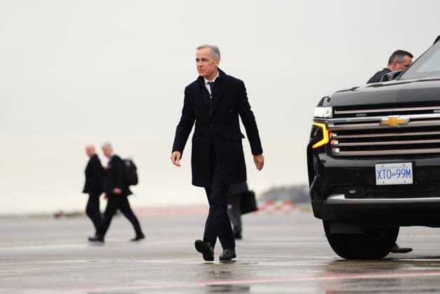 January 13, 2021, Richmond, Bc, Canada: Prime Minister Mark Carney departs Vancouver International Airport, in Richmond, B.C., on Tuesday, Jan. 13, 2026, on a nine-day trip to China, Qatar and Switzerland. Richmond Canada  - ZUMAc35_ 20210113_zaf_c35_170 Copyright: xSeanxKilpatrickx