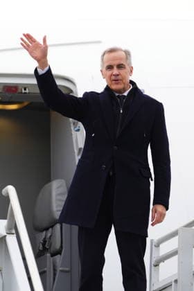 January 13, 2021, Richmond, Bc, Canada: Prime Minister Mark Carney departs Vancouver International Airport, in Richmond, B.C., on Tuesday, Jan. 13, 2026, on a nine-day trip to China, Qatar and Switzerland. Richmond Canada  - ZUMAc35_ 20210113_zaf_c35_175 Copyright: xSeanxKilpatrickx