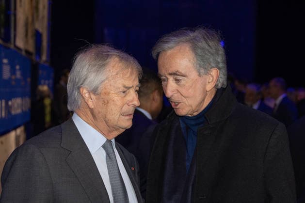 Figaro s 200Th Anniversary Evening Vincent Bollore, Bernard Arnault attends Figaro s 200Th Anniversary Evening at Grand Palais on January 13, 2025 in Paris, France. Photo by Nasser Berzane ABACAPRESS.COM Paris France  Copyright: xBerzanexNasser ABACAx