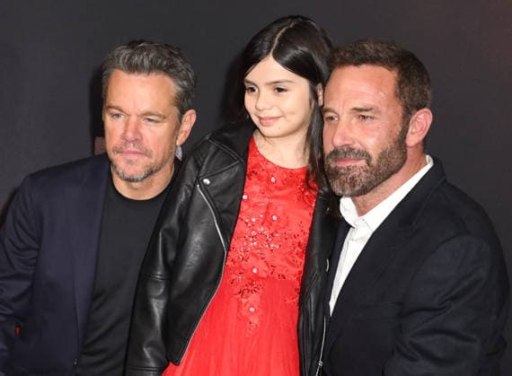 NEW YORK, NY - JANUARY 13: Matt Damon, Isabella Aparicio and Ben Affleck at the Netflix World premiere of The Rip at Alice Tully Hall on January 13, 2026 in New York City. Copyright: xMediaPunchx