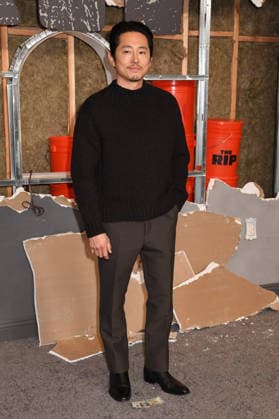 NEW YORK, NY - JANUARY 13: Steven Yeun at the Netflix World premiere of The Rip at Alice Tully Hall on January 13, 2026 in New York City. Copyright: xMediaPunchx