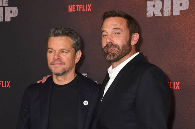 NEW YORK, NY - JANUARY 13: Matt Damon and Ben Affleck at the Netflix World premiere of The Rip at Alice Tully Hall on January 13, 2026 in New York City. Copyright: xMediaPunchx