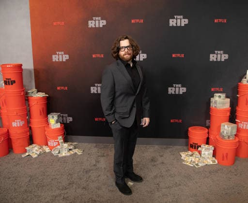 Michael McGrale arrives on the red carpet for the Netflix s The Rip New York Premiere on Tuesday, January 13, 2026 at Alice Tully Hall, Lincoln Center in New York City.  NYP20260113611 SERENAxXUxNING