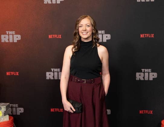 Alison Winter arrives on the red carpet for the Netflix s The Rip New York Premiere on Tuesday, January 13, 2026 at Alice Tully Hall, Lincoln Center in New York City.  NYP20260113613 SERENAxXUxNING