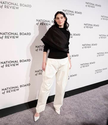 Eva Victor arrives on the red carpet at the 2026 National Board Of Review Gala at Cipriani 42nd Street on Tuesday, January 13, 2026 in New York City.  NYP20260113151 JOHNxANGELILLO