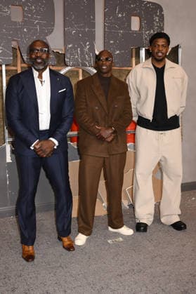 NEW YORK, NY - JANUARY 13: Shannon Sharpe, Chad Johnson and Joe Johnson at the Netflix World premiere of The Rip at Alice Tully Hall on January 13, 2026 in New York City. Copyright: xMediaPunchx