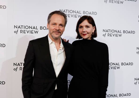 Peter Sarsgaard and Maggie Gyllenhaal arrive on the red carpet at the 2026 National Board Of Review Gala at Cipriani 42nd Street on Tuesday, January 13, 2026 in New York City.  NYP20260113155 JOHNxANGELILLO