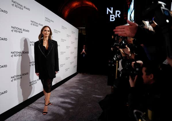 Emily Blunt arrives on the red carpet at the 2026 National Board Of Review Gala at Cipriani 42nd Street on Tuesday, January 13, 2026 in New York City.  NYP20260113157 JOHNxANGELILLO