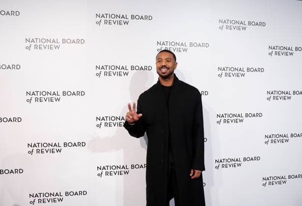 Michael B. Jordan arrives on the red carpet at the 2026 National Board Of Review Gala at Cipriani 42nd Street on Tuesday, January 13, 2026 in New York City.  NYP20260113167 JOHNxANGELILLO
