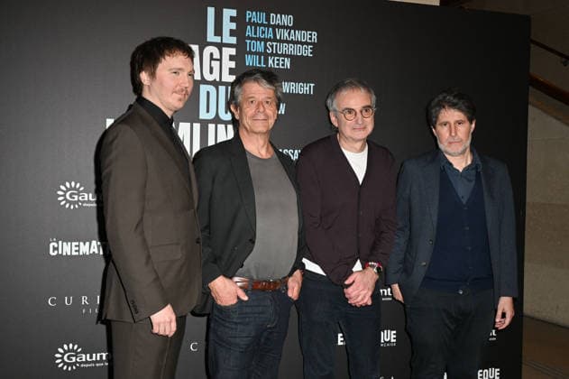 Le Mage Du Kremlin Premiere - Paris Paul Dano, Emmanuel Carrere, Olivier Assayas and Giuliano da Empoli attending to the premiere of ‘Le mage du Kremlin’ held at the French cinematheque, in Paris, France on January 13, 2026. Photo by Mireille Ampilhac ABACAPRESS.COM Paris France  Copyright: xAmpilhacxMireille ABACAx