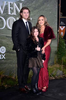 Peter Claffey, Holly McGinn and Ally McGinn at the premiere of the HBO Max series A Knight of the Seven Kingdoms at Zoo Palast Berlin, 13 01 2026 Foto:xN.xKubelkax xFuturexImagex knight_6168
