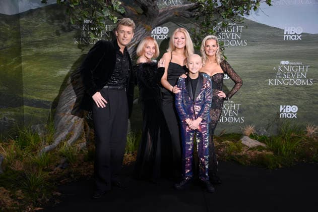 Jonathan Ansell, Wendy King, Sienna Valentine Ansell, Dexter Sol Ansell and Debbie King at the premiere of the HBO Max series A Knight of the Seven Kingdoms at Zoo Palast Berlin, 13 01 2026 Foto:xN.xKubelkax xFuturexImagex knight_6178