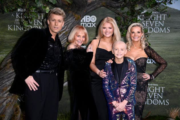 Jonathan Ansell, Wendy King, Sienna Valentine Ansell, Dexter Sol Ansell and Debbie King at the premiere of the HBO Max series A Knight of the Seven Kingdoms at Zoo Palast Berlin, 13 01 2026 Foto:xN.xKubelkax xFuturexImagex knight_6183